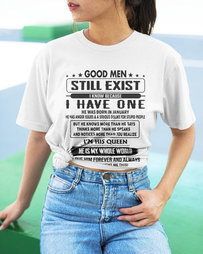 January - Good men Still Exist - gift for your girlfriend, wife from Husband - LUAN01 (SKU-GM-01)