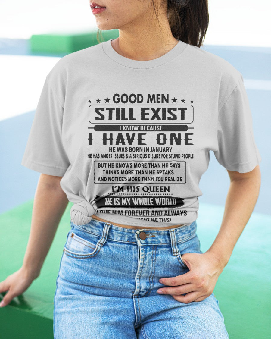 January - Good men Still Exist - gift for your girlfriend, wife from Husband - LUAN01 (SKU-GM-01)