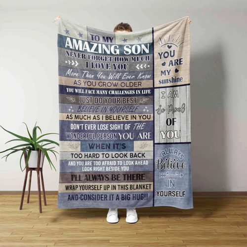Special Gift For Your Son Blanket - From Mom - LUAN00 (SKU2607-49-00)