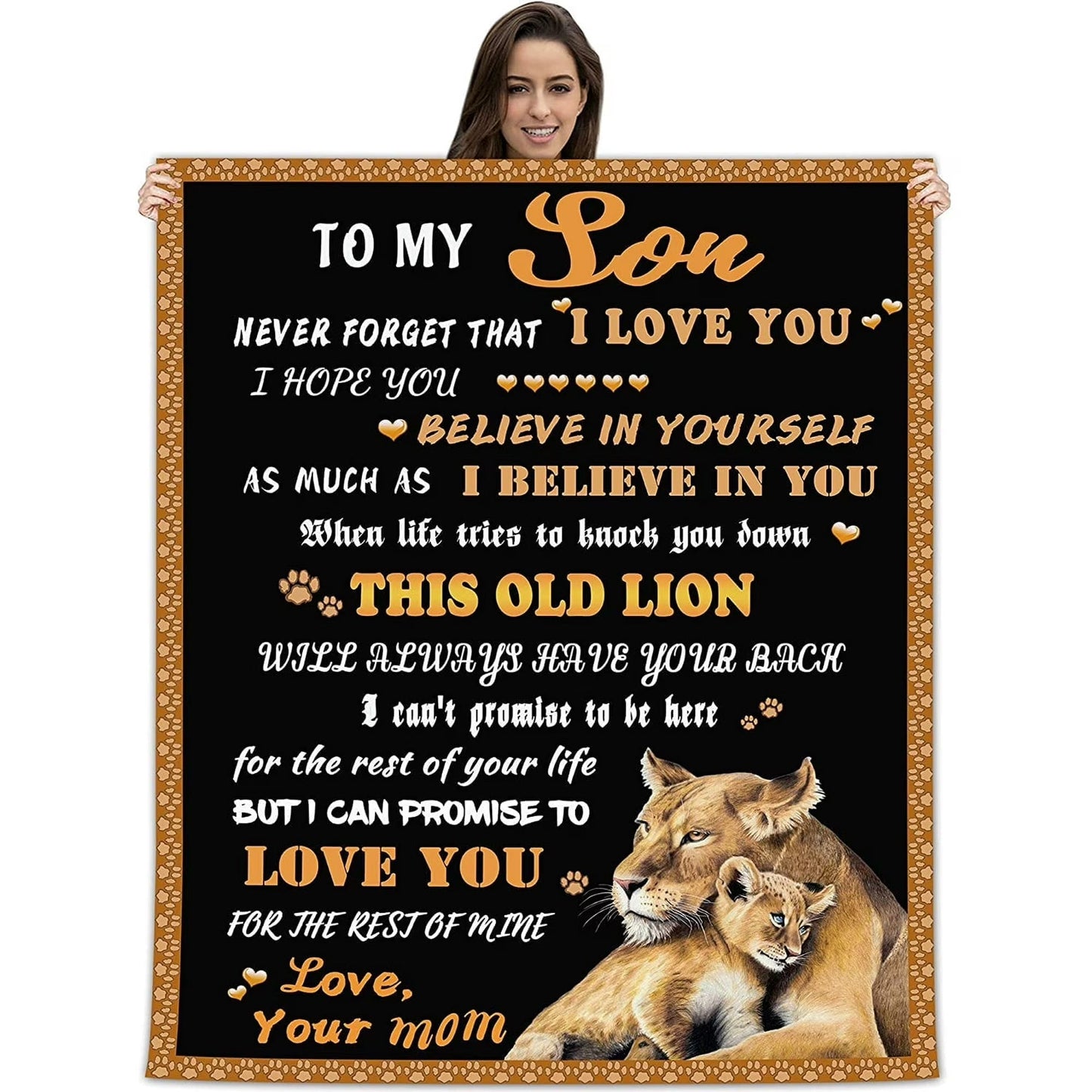 BLANKET FOR SON - GIFT FROM MOM - COMFORT & WARMTH GIFT