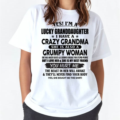 LUCKY GRANDDAUGHTER OF CRAZY GRANDMA - PERFECT GIFT FROM GRANDMA - LUAN00 (SKU12-146-00)