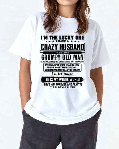 I am Lucky One I Have A Crazy Husband - Gift for Wife From Husband - LUAN00 (SKUT-LUCKYONE-00)