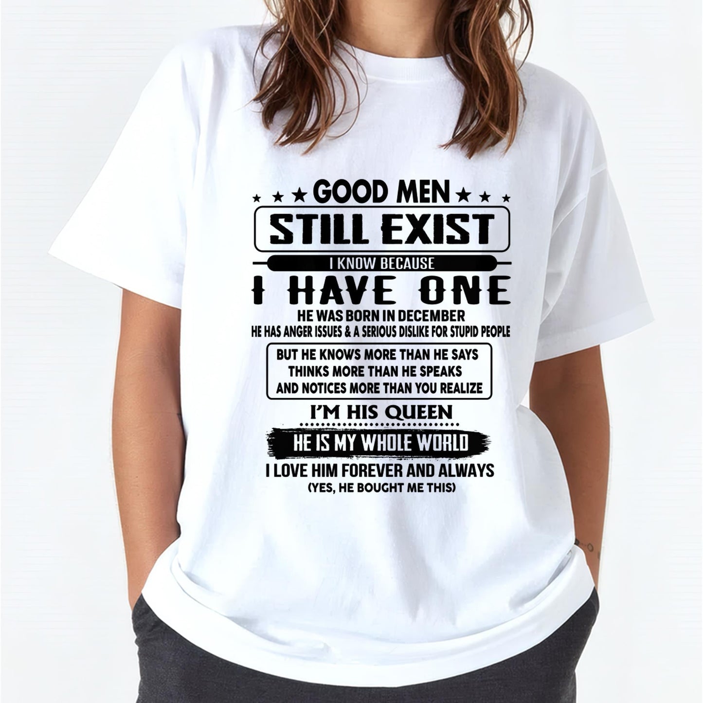 December - Good men Still Exist - gift for your girlfriend, wife from Husband - LUAN12 (SKU-GM-12)