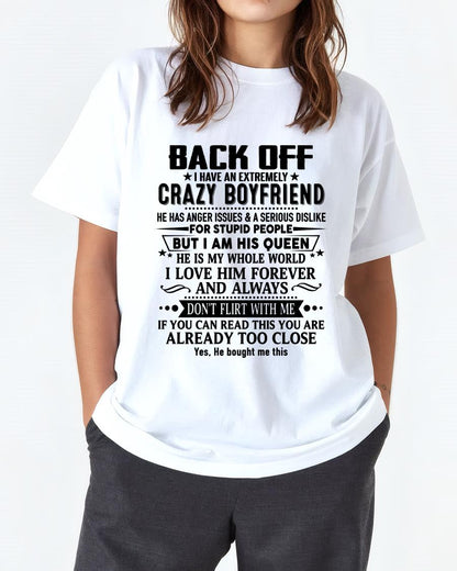 Back Off I Have An Extremely Crazy Boyfriend - - Gift For Wife From Husband - LUAN00 (SKUT-BACKOFF-00)