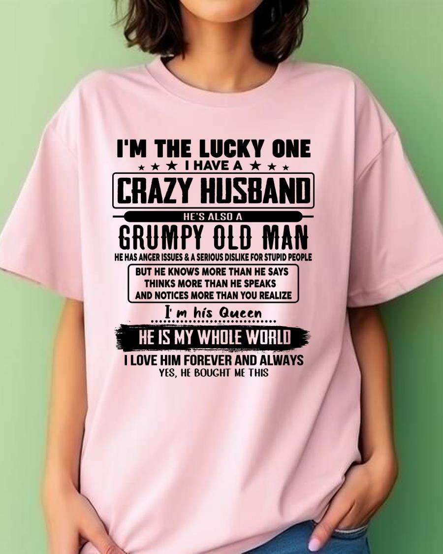 I am Lucky One I Have A Crazy Husband - Gift for Wife From Husband - LUAN00 (SKUT-LUCKYONE-00)