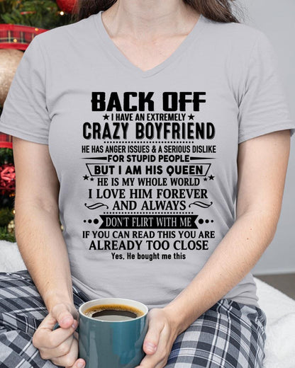 Back Off I Have An Extremely Crazy Boyfriend - - Gift For Wife From Husband - LUAN00 (SKUT-BACKOFF-00)