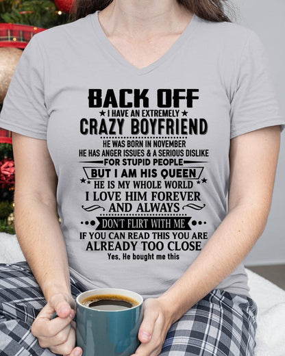 November - Back Off I Have An Extremely Crazy Boyfriend - Gift For Wife From Husband - LUAN11 (SKUT-BACKOFF-11)