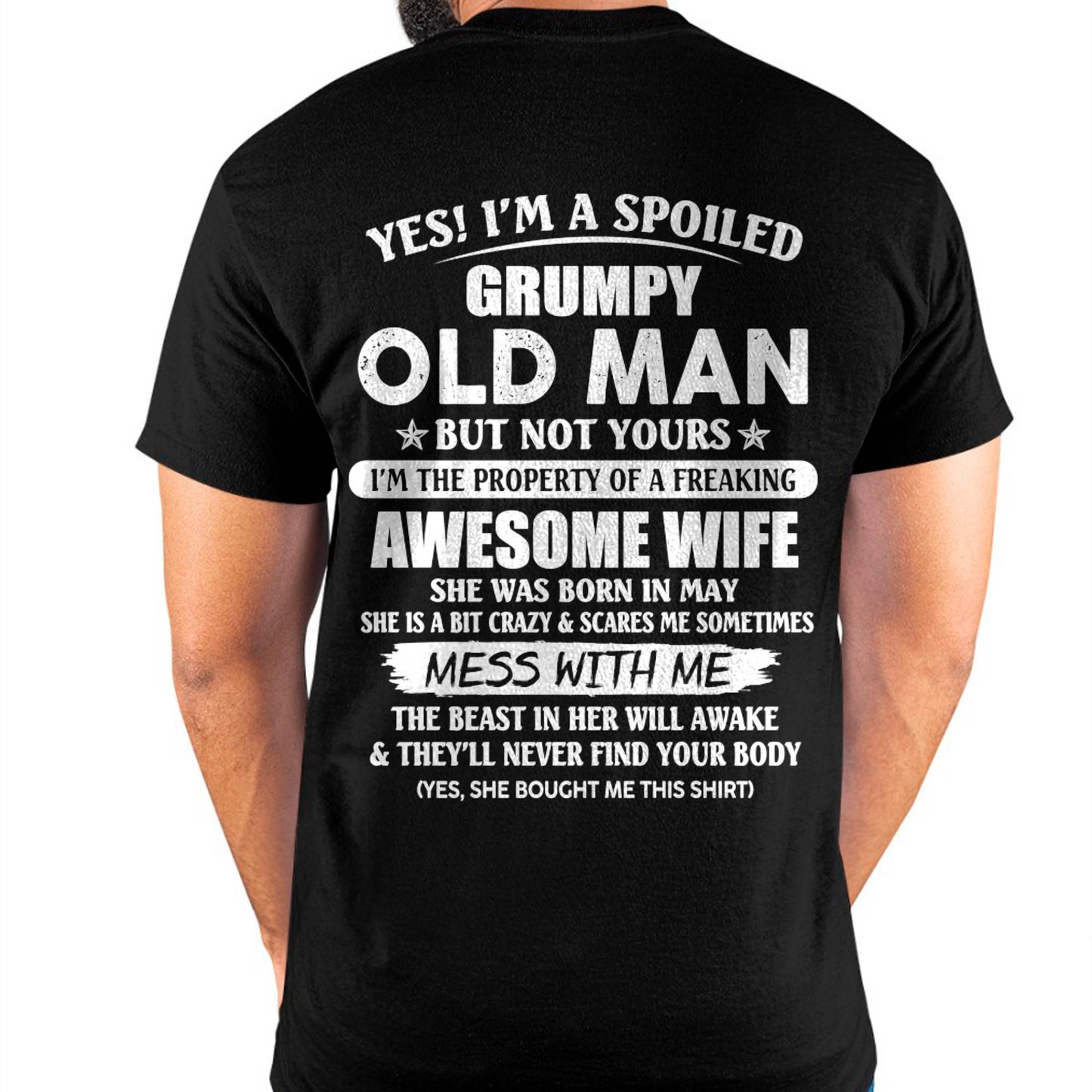 May - Grumpy Old Man with Awesome Wife - Perfect Gift For Your Husband - LUAN05 (SKU06-68-05)