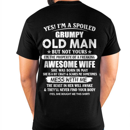May - Grumpy Old Man with Awesome Wife - Perfect Gift For Your Husband - LUAN05 (SKU06-68-05)