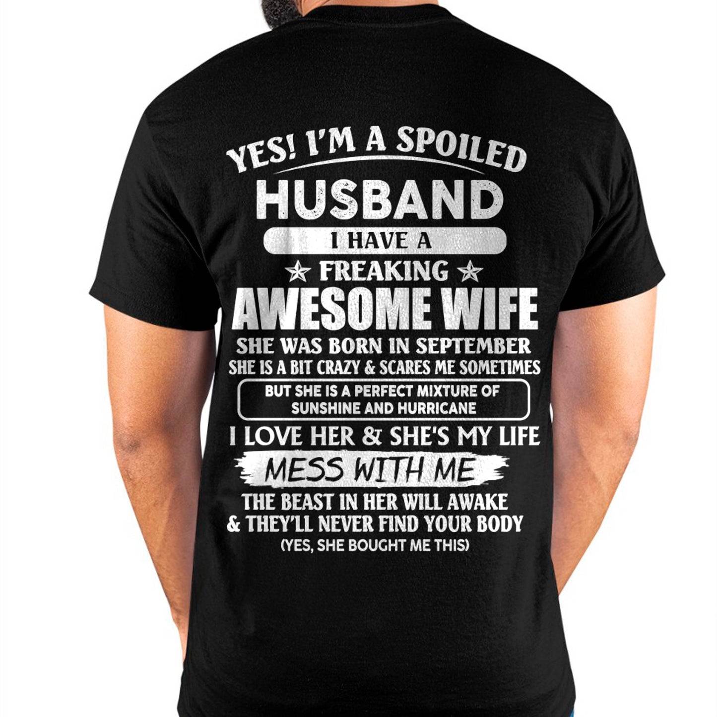 September - Spoiled Husband with Awesome Wife - Perfect Gift For Your Husband - LUAN09 (SKUT07-180-09)