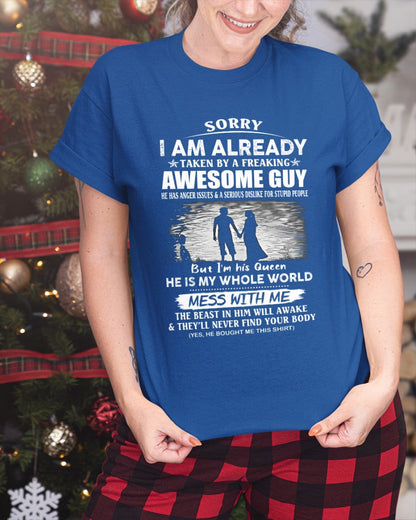 Funny Gift T-Shirt for Girlfriend or Wife - Anniversary, Birthday & Holiday Present from Boyfriend or Husband (SKU11-50-00) - LUAN00
