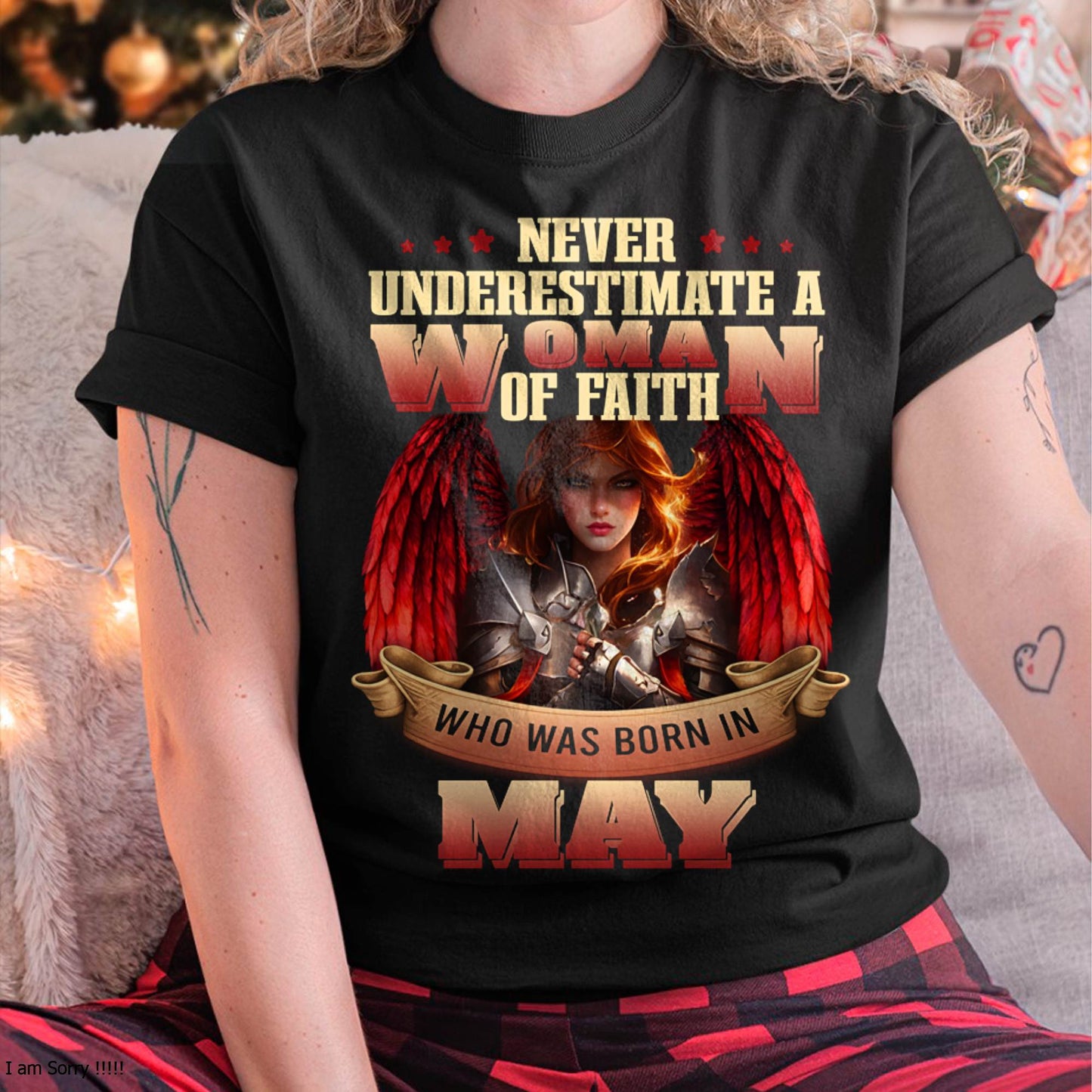 May - Never Underestimate a WOMEN of Faith - T Shirt For WOMEN - LUAN05 (SKU26T-01262-05)