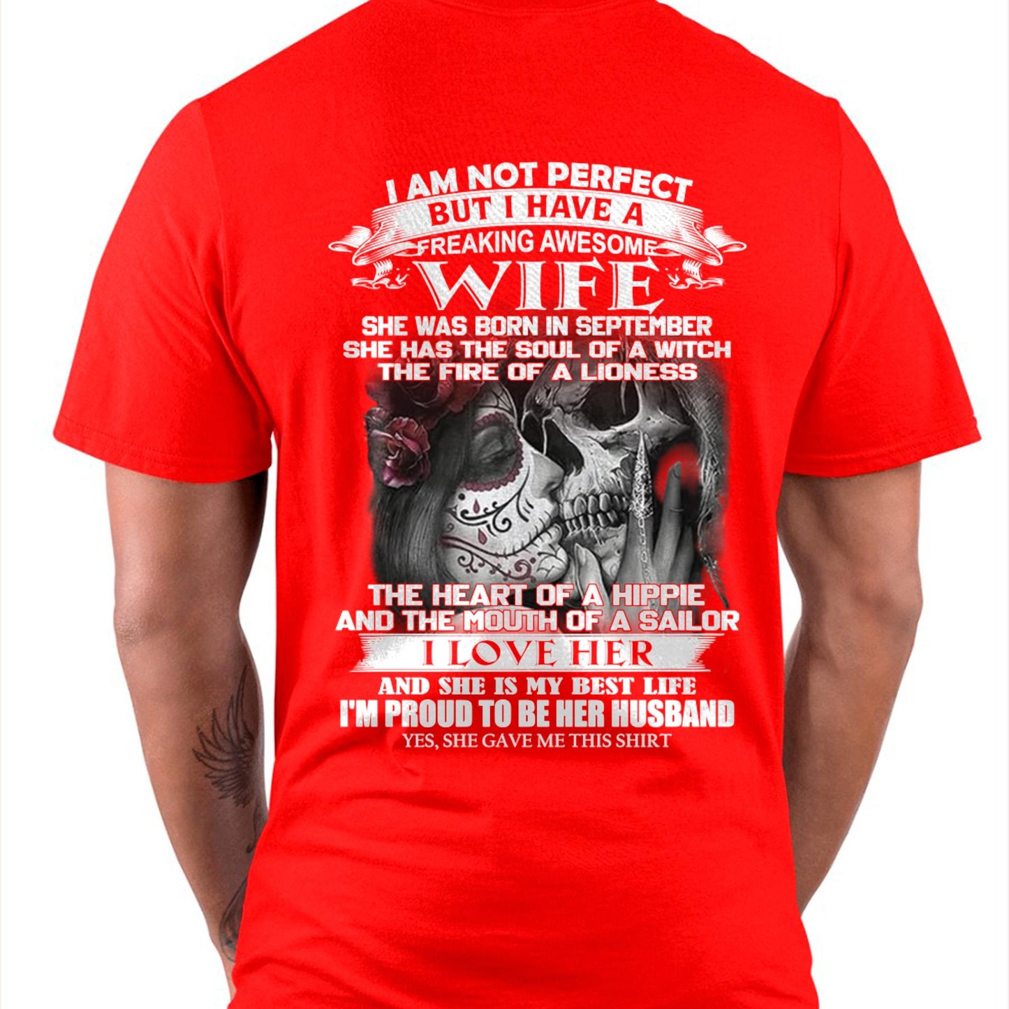 September - I Am Not Perfect But I Have A Freaking Awesome Wife - Gift For Husband From Wife - LUAN09 (SKU06-31-09)