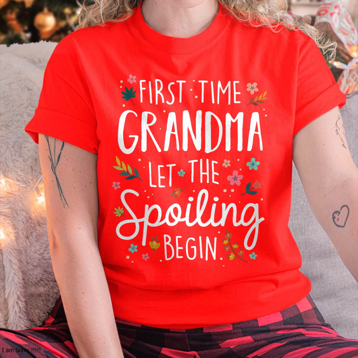 FIRST TIME GRANDMA T-SHIRT – PERFECT GIFT FOR NEW GRANDMAS - LUAN00 (SKU8-GRA00)