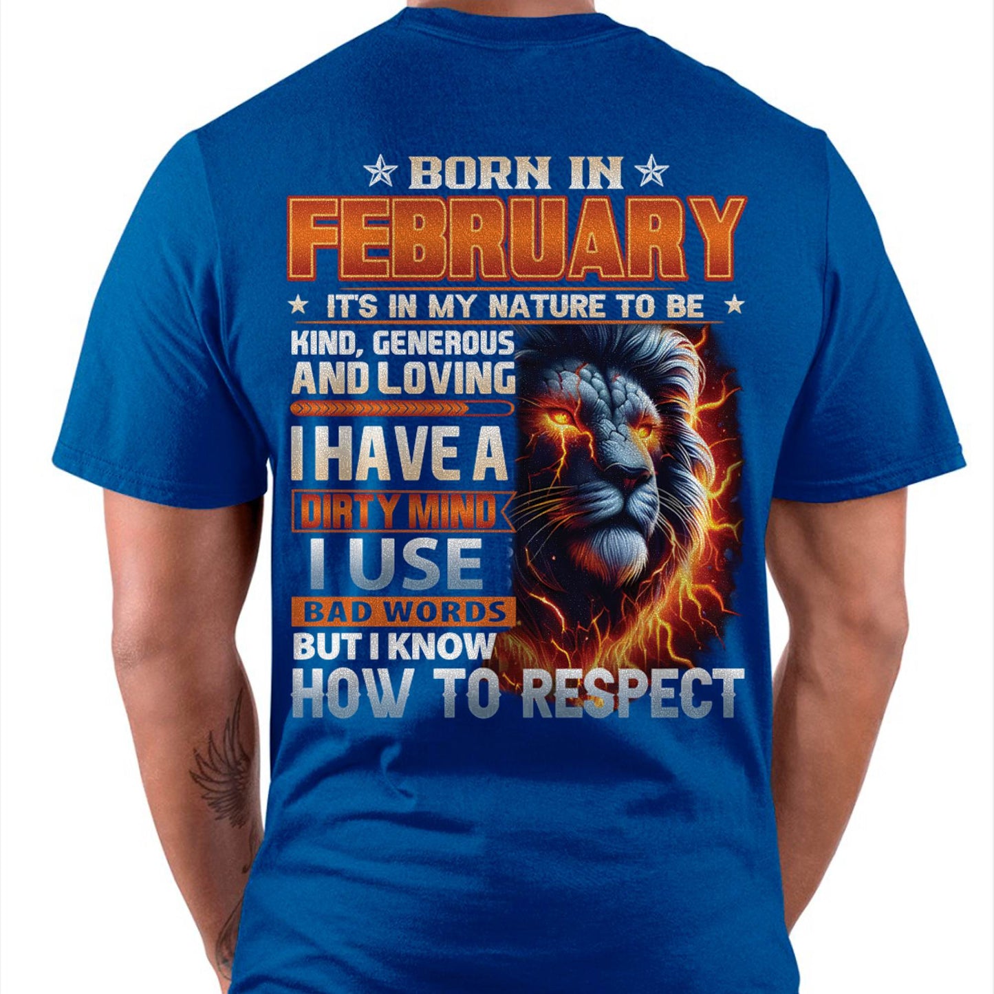 FEBRUARY - DIRTY MIND BUT KNOWS RESPECT - BIRTHDAY T-SHIRT FOR MEN - LUAN02 (SKU08-84-02)