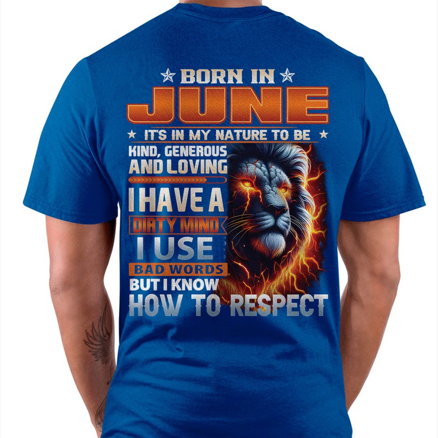 JUNE - DIRTY MIND BUT KNOWS RESPECT - BIRTHDAY T-SHIRT FOR MEN - LUAN06 (SKU08-84-06)