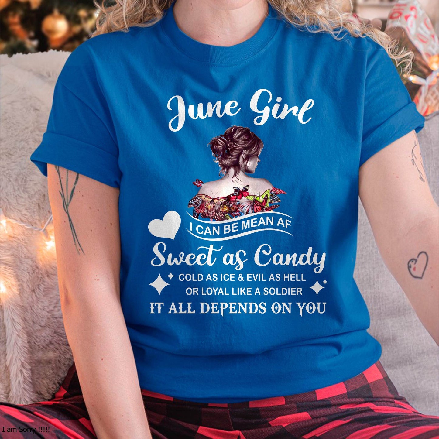 June Girl T-Shirt – Sweet As Candy, Cold As Ice - Birthday Gift for Women - LUAN06 (SKU26T-01-38-06)