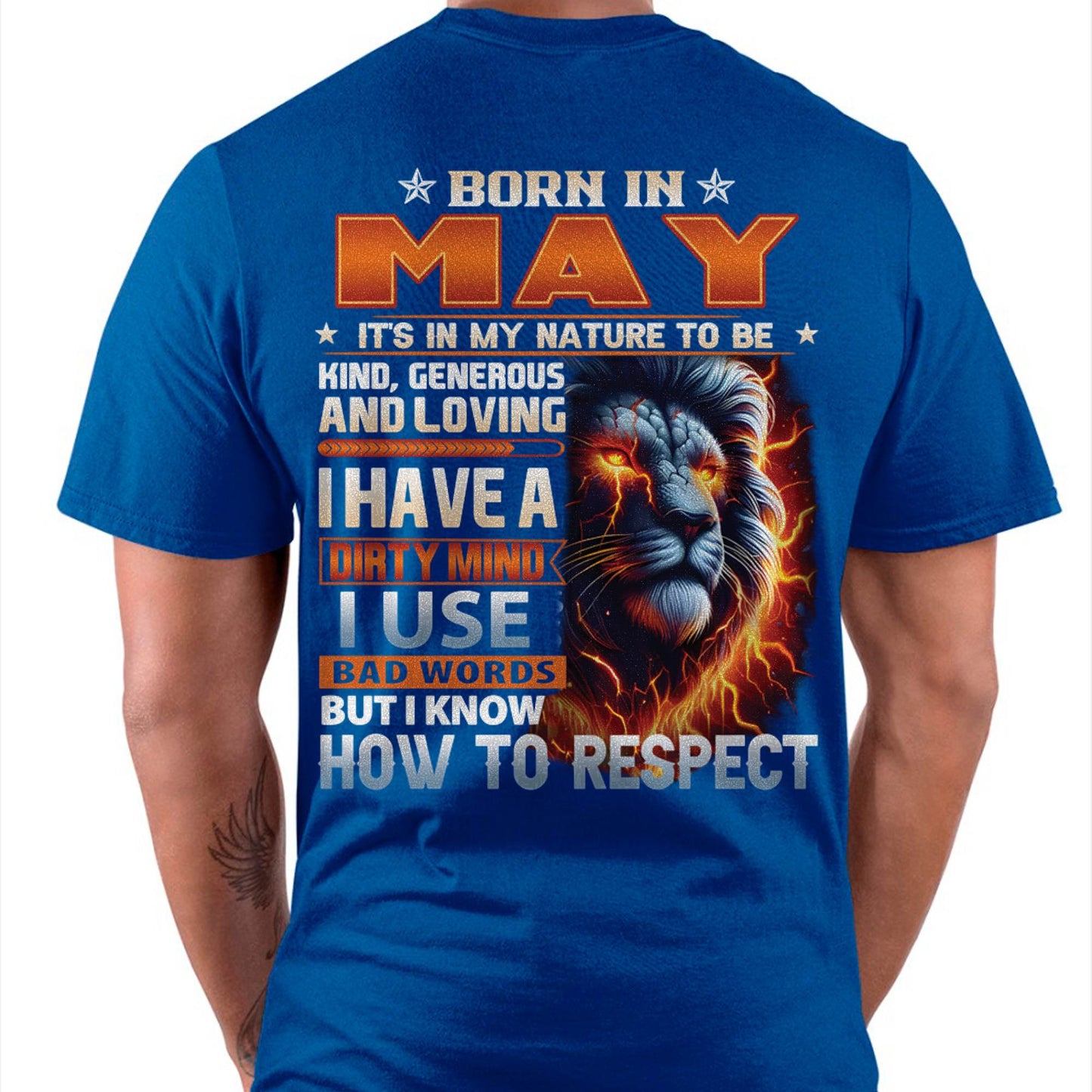 MAY - DIRTY MIND BUT KNOWS RESPECT - BIRTHDAY T-SHIRT FOR MEN - LUAN05 (SKU08-84-05)