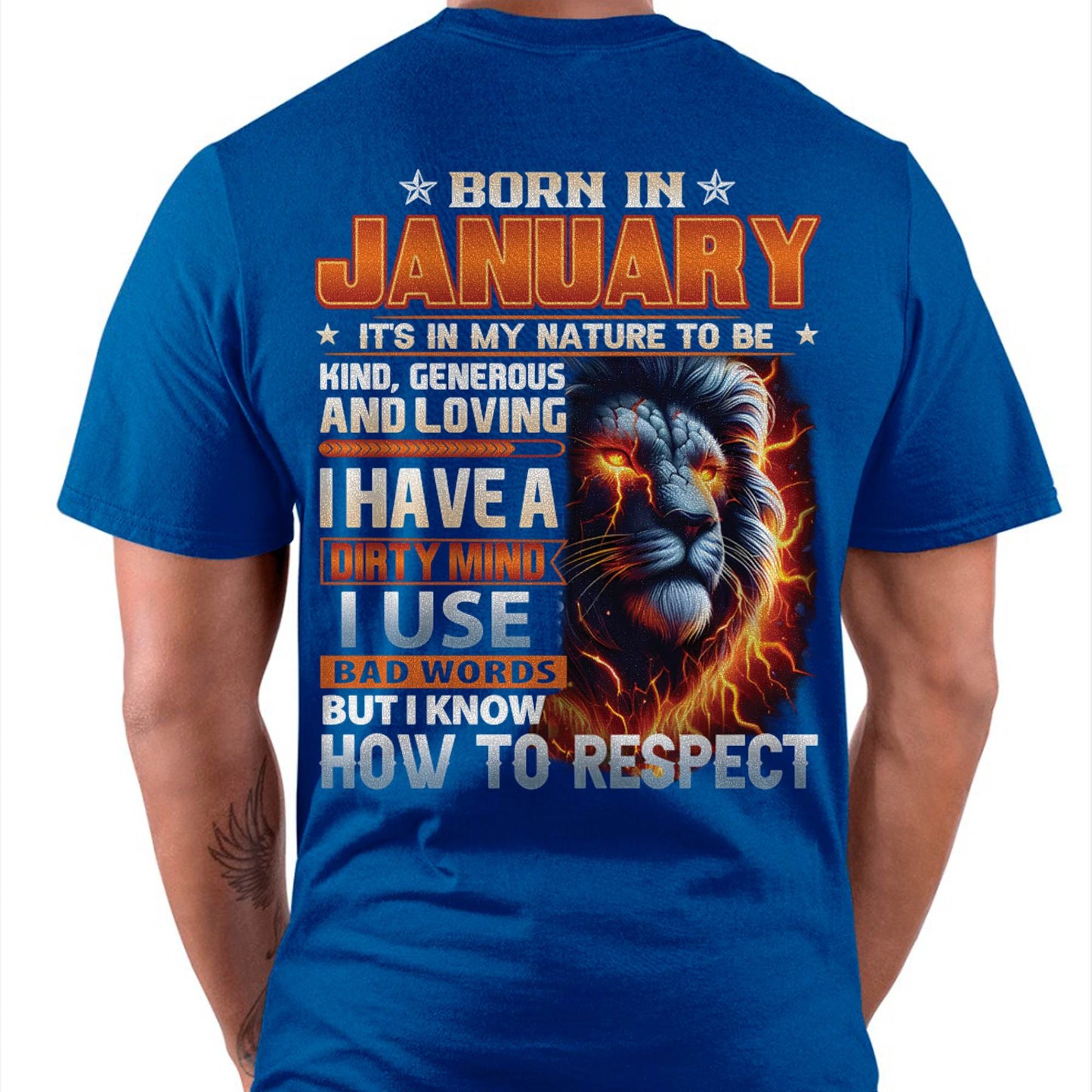 JANUARY - DIRTY MIND BUT KNOWS RESPECT - BIRTHDAY T-SHIRT FOR MEN - LUAN01 (SKU08-84-01)