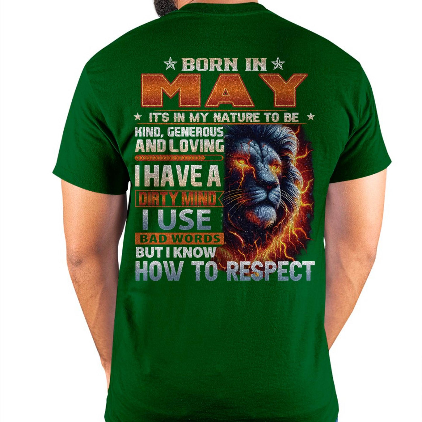 MAY - DIRTY MIND BUT KNOWS RESPECT - BIRTHDAY T-SHIRT FOR MEN - LUAN05 (SKU08-84-05)