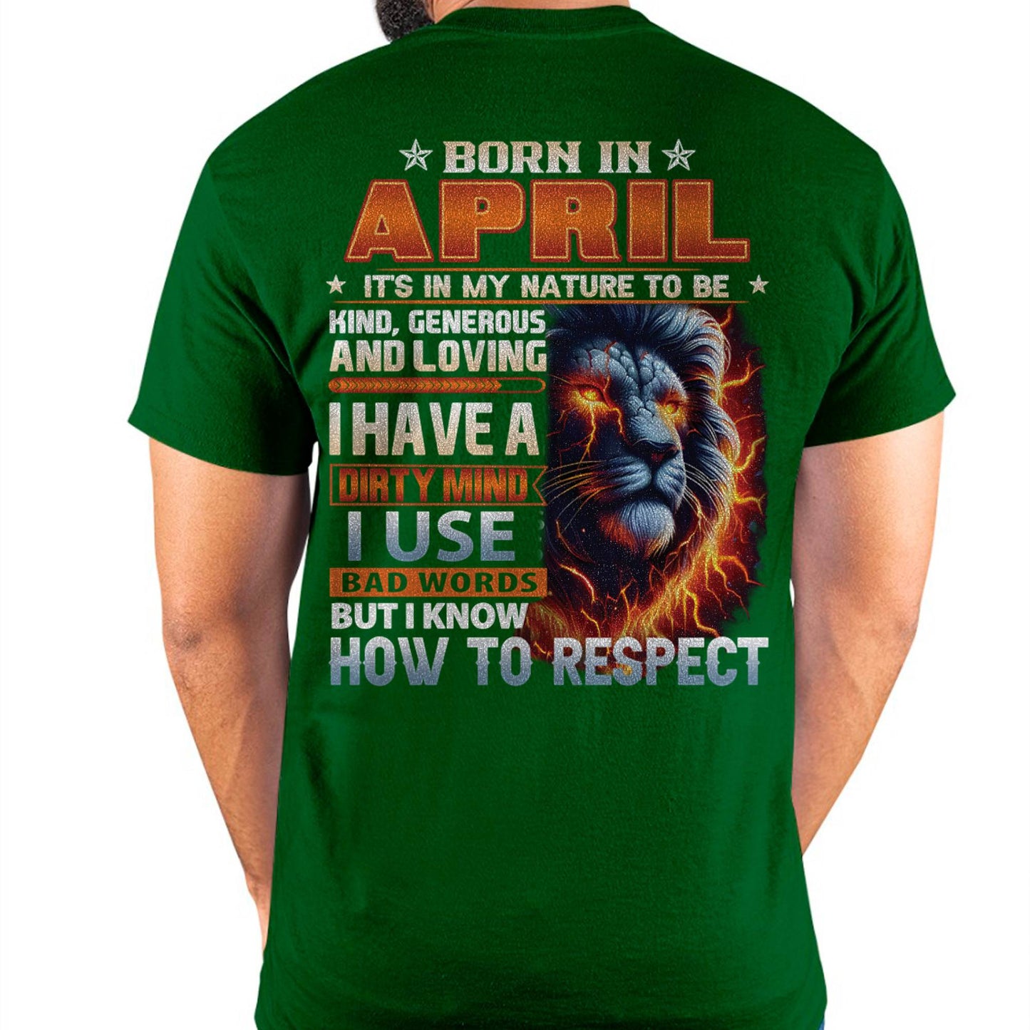 APRIL - DIRTY MIND BUT KNOWS RESPECT - BIRTHDAY T-SHIRT FOR MEN - LUAN04 (SKU08-84-04)
