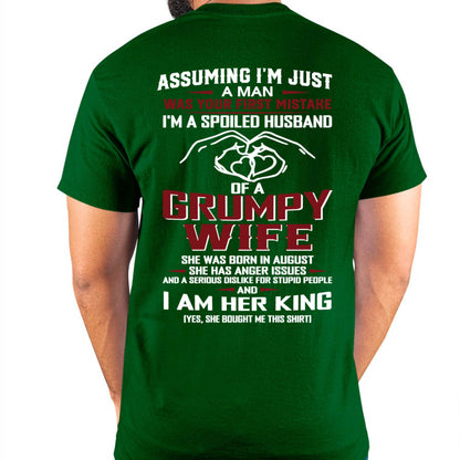 August - I'm A Spoiled Husband Of A Grumpy Wife - Perfect Gift For Your Husband - LUAN08 (SKU10-07-08)