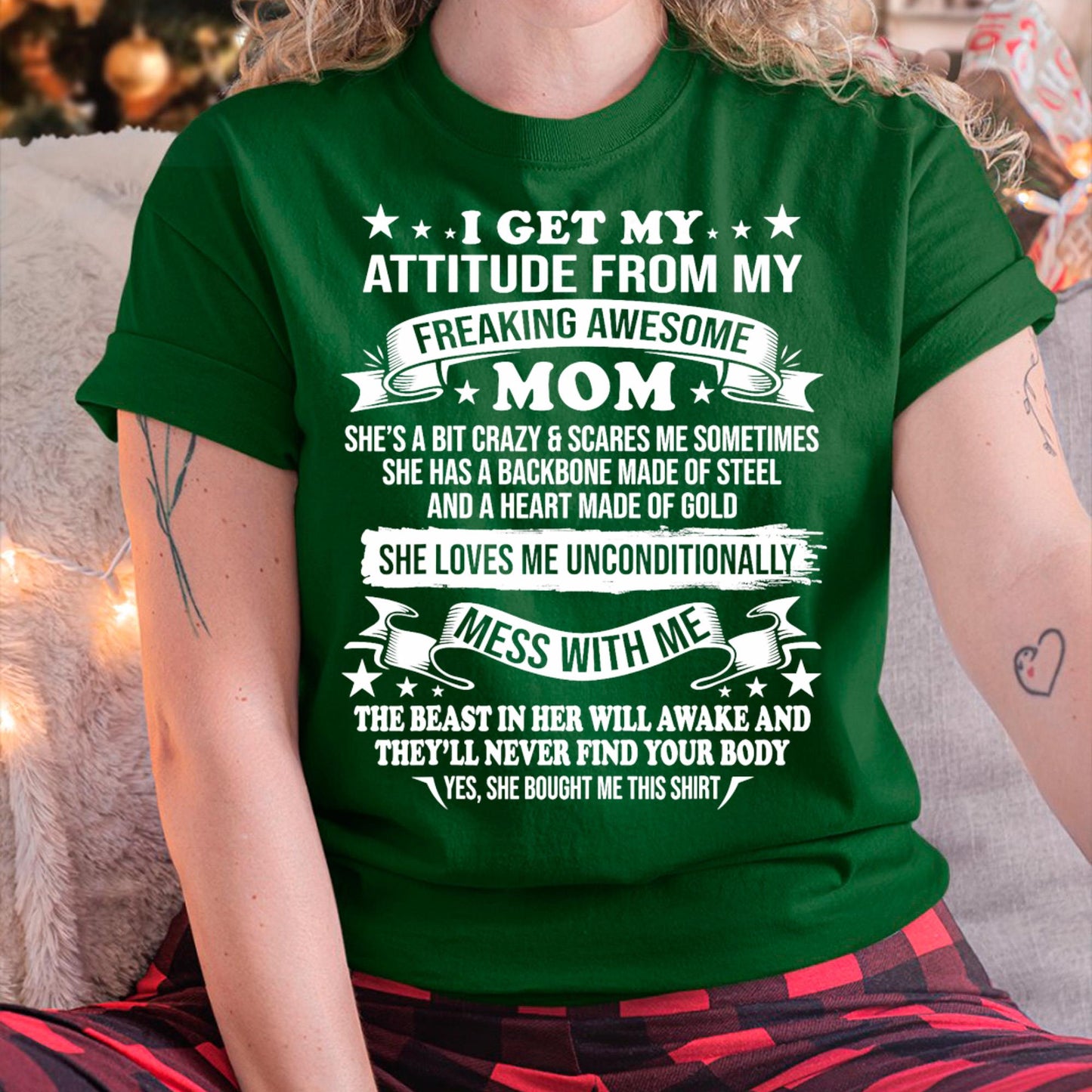I Get My Attitude From My Freaking Awesome Mom - Gift for Daughter From Mom - LUAN00 (SKUT-2807MD)