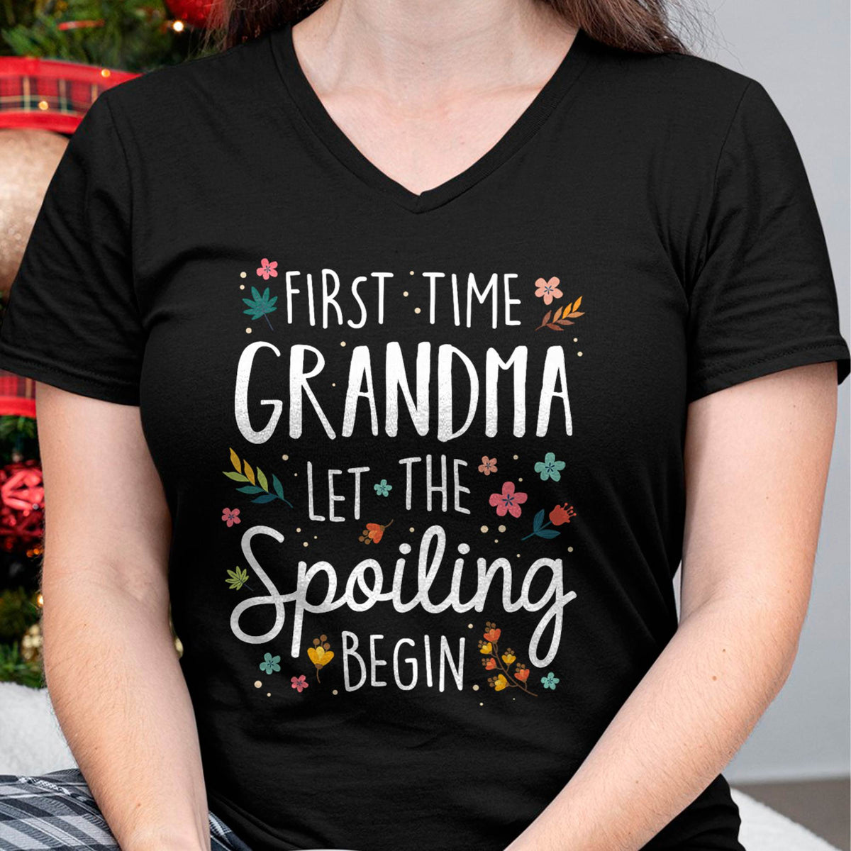 FIRST TIME GRANDMA T-SHIRT – PERFECT GIFT FOR NEW GRANDMAS - NINA00 (SKU8-GRA00)