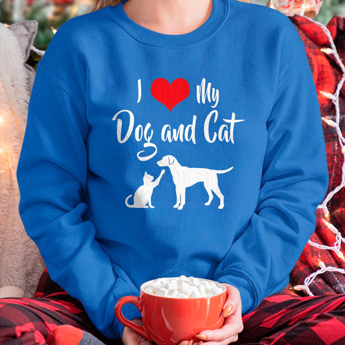 Cat Love Shirt, Funny Cat Lover Gift UnisexT-Shirt/Hoodie/Sweatshirt HLT00 - I Love My Dog And Cat T-Shirt (1)