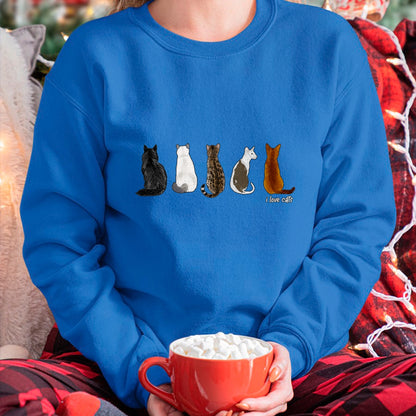 Cat Love Shirt, Funny Cat Lover Gift UnisexT-Shirt/Hoodie/Sweatshirt HLT00 - I Love Cats for Cat Lovers T-Shirt