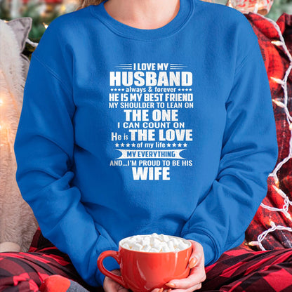 Best Husband Shirt, Wife and Husband Unisex T-Shirt/Hoodie/Sweatshirt HLT00 - i love my husband always & forever he is my best friend T-Shirt