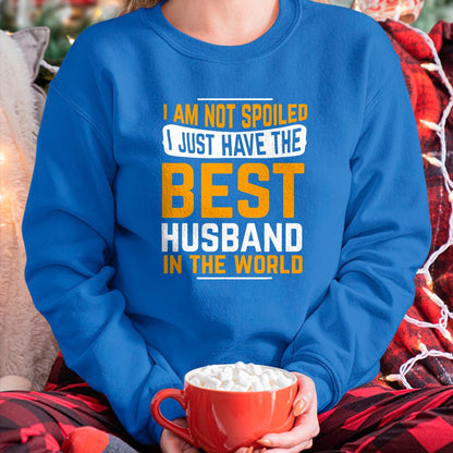 Best Husband Shirt, Wife and Husband Unisex T-Shirt/Hoodie/Sweatshirt HLT00 - Husband Gifts I Am Not Spoiled I Just Have Best Husband T-Shirt