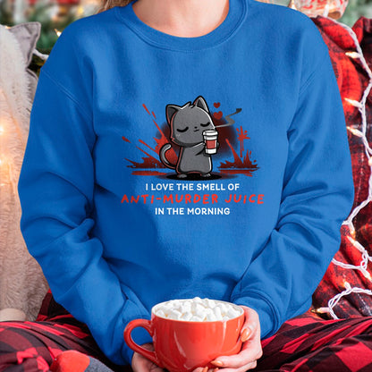 Cat Love Shirt, Funny Cat Lover Gift UnisexT-Shirt/Hoodie/Sweatshirt HLT00 - Cat Drink Coffee I Love The Smell Of Anti Murder Juice Long Sleeve T-Shirt