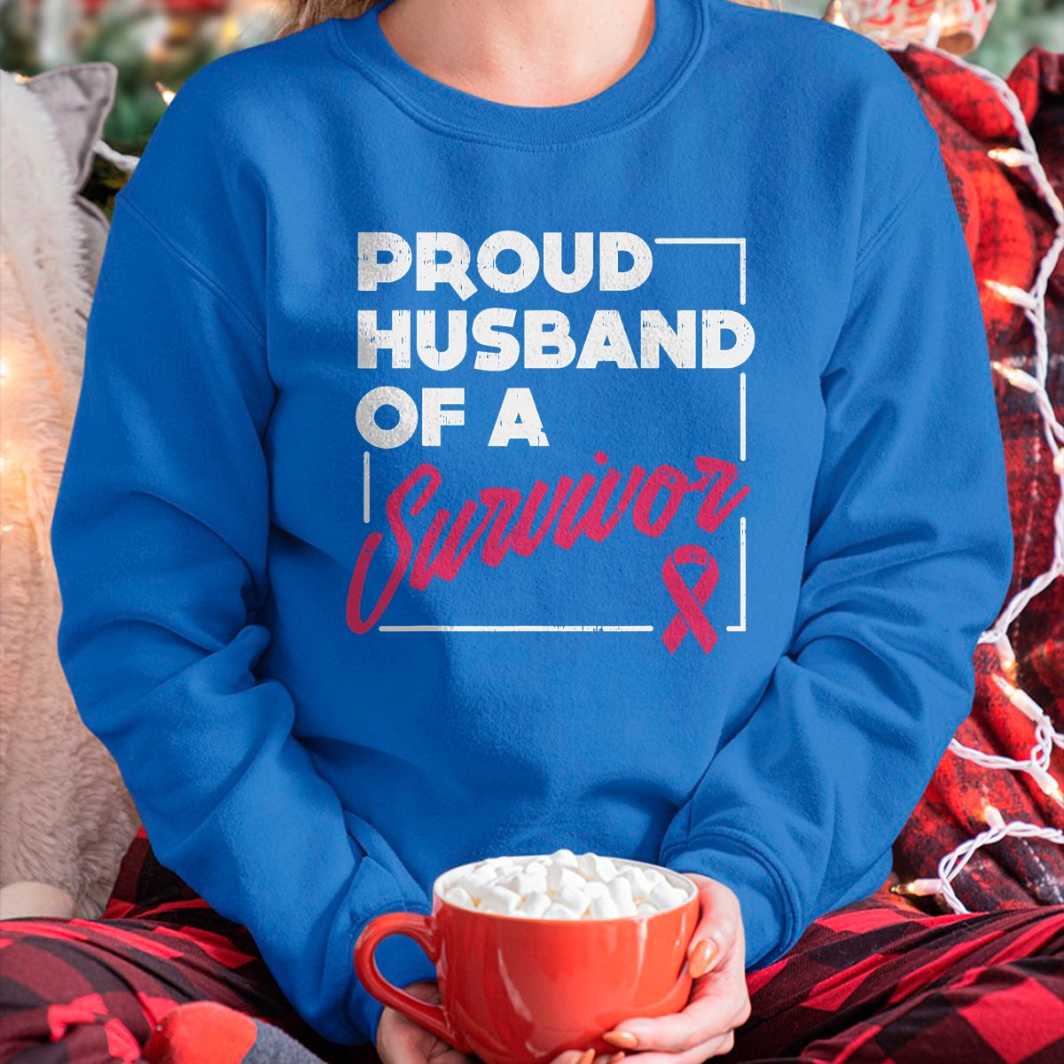 Best Husband Shirt, Wife and Husband Unisex T-Shirt/Hoodie/Sweatshirt HLT00 - Proud Husband of Survivor Breast Cancer Awareness Men Gift T-Shirt