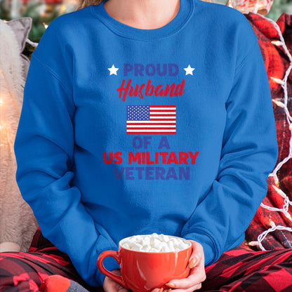 Best Husband Shirt, Wife and Husband Unisex T-Shirt/Hoodie/Sweatshirt HLT00 - Proud Husband Of A US Military Veteran - Veteran_s Day T-Shirt