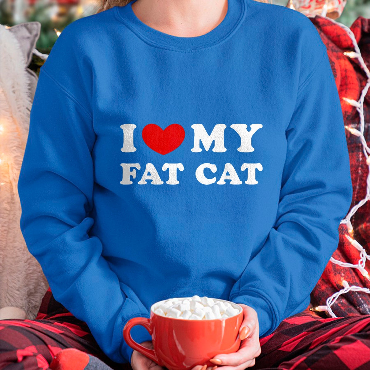 Cat Love Shirt, Funny Cat Lover Gift UnisexT-Shirt/Hoodie/Sweatshirt HLT00 - I Love My Fat Cat, I Heart My Fat Cat T-Shirt, Youth, Black, Medium (1)