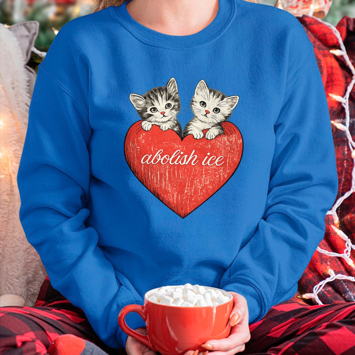 Cat Love Shirt, Funny Cat Lover Gift UnisexT-Shirt/Hoodie/Sweatshirt HLT00 - Abolish ICE, Cute Cat Valentine T-Shirt