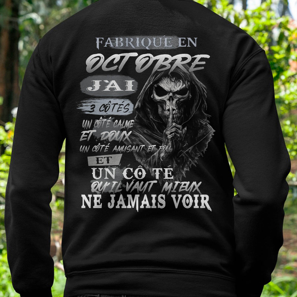Fabriqué en Octobre – J’ai 3 Côtés | T-Shirt Homme Caractère Fort - LUAN10 (SKU26T-01174-10)