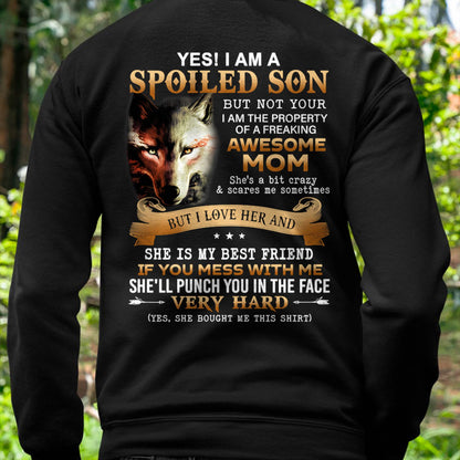 Lucky Son of Awesome Mom - Perfect Gift for Son From Mom - LUAN00 (SKU10-128-00)