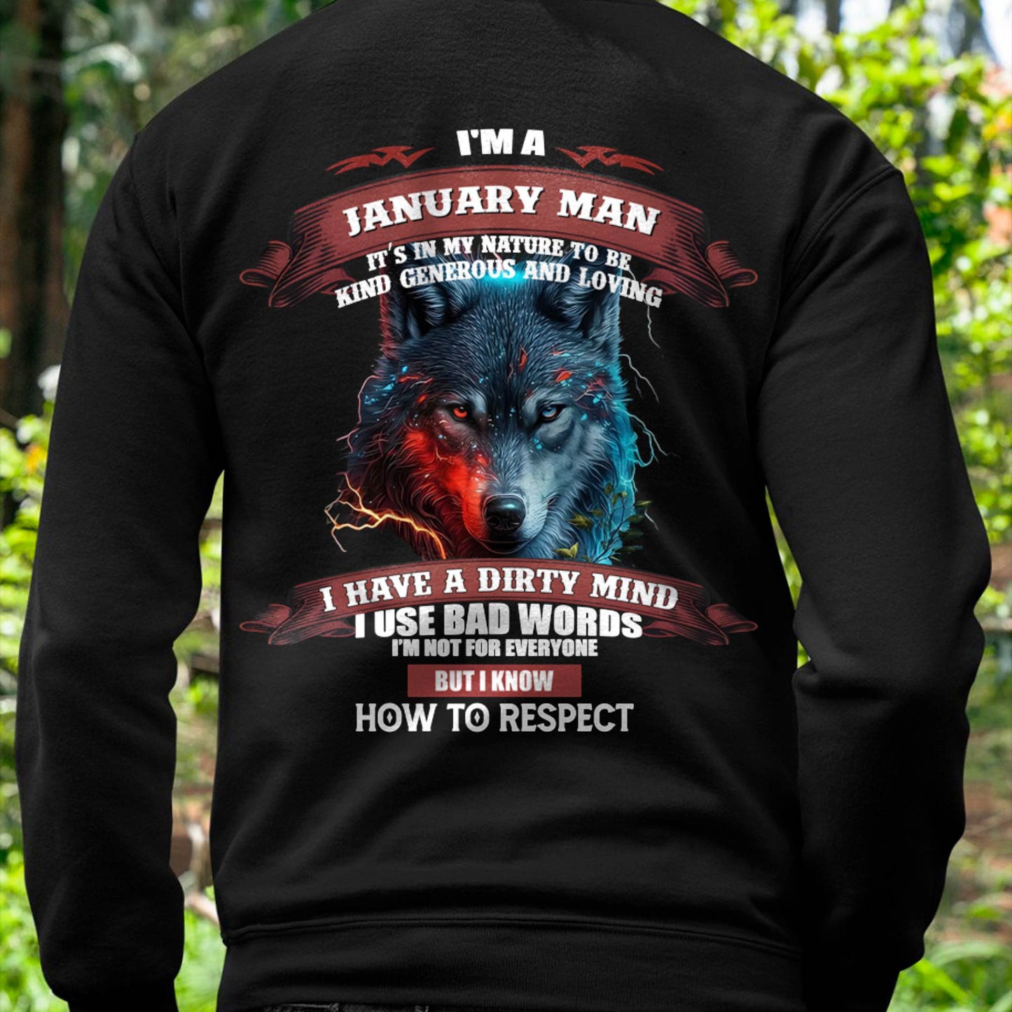 JANUARY - KNOW HOW TO RESPECT - BIRTHDAY T-SHIRT FOR MEN - LUAN01 (SKU12-162-01)