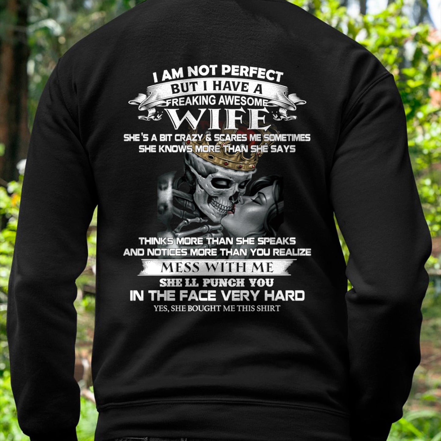 I Am Not Perfect But I Have A Freaking Awesome Wife - Gift For Husband From Wife - LUAN00 (SKU06-34-00)