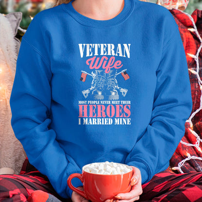 Best Husband Shirt, Wife and Husband Unisex T-Shirt/Hoodie/Sweatshirt HLT00 - Veteran Wife Married Mine Proud Military Veteran Husband T-Shirt