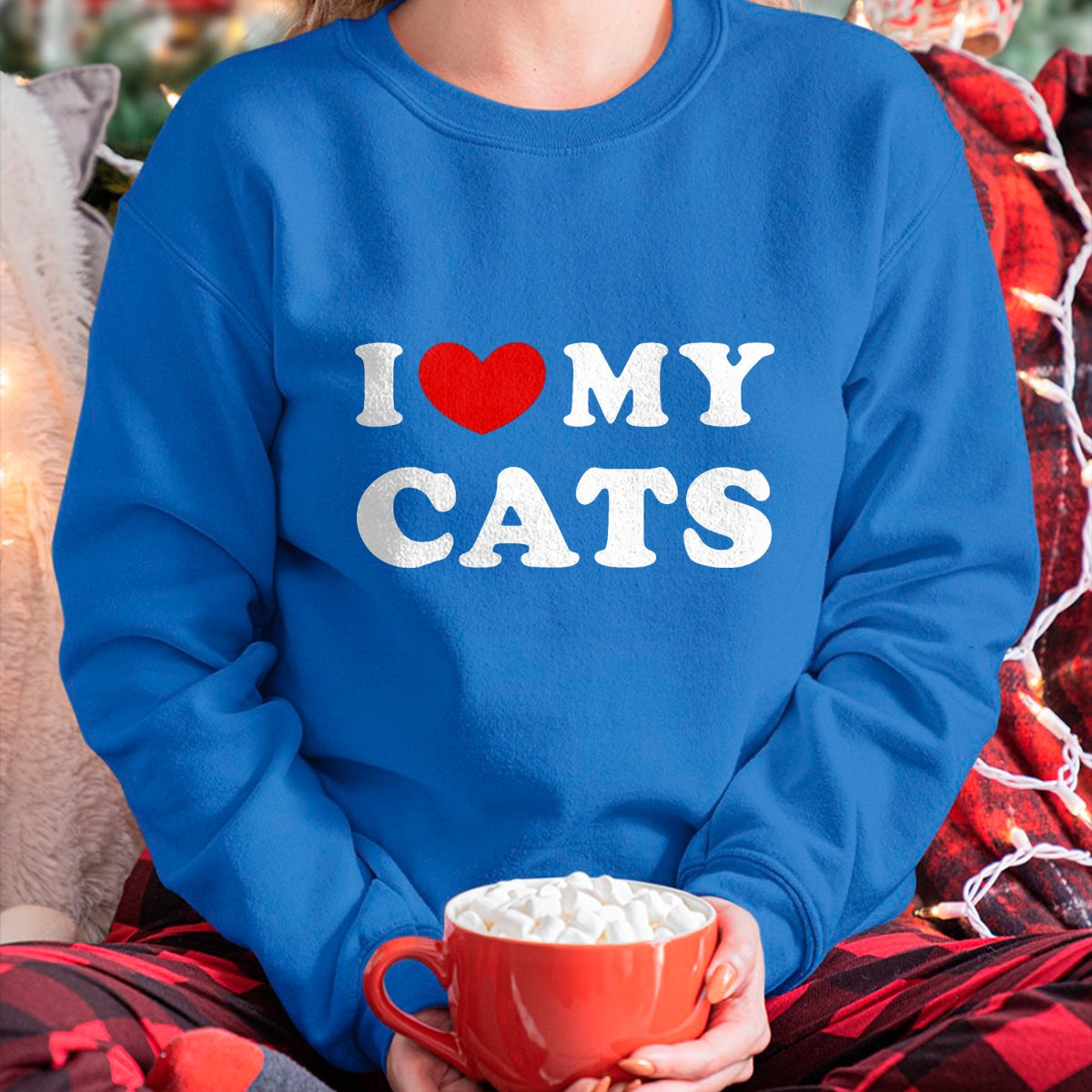 Cat Love Shirt, Funny Cat Lover Gift UnisexT-Shirt/Hoodie/Sweatshirt HLT00 - I Love My Cats, I Heart My Cats T-Shirt, Men, Black, 3X-Large (1)