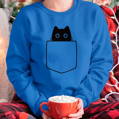 Cat Love Shirt, Funny Cat Lover Gift UnisexT-Shirt/Hoodie/Sweatshirt HLT00 - Cat in Pocket Shirt for Kids Women Men Funny Cute Cats Lover T-Shirt