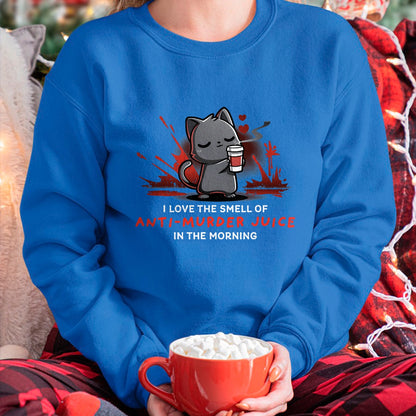 Cat Love Shirt, Funny Cat Lover Gift UnisexT-Shirt/Hoodie/Sweatshirt HLT00 - Cat Drink Coffee I Love The Smell Of Anti Murder Juice T-Shirt for Men Women (1)