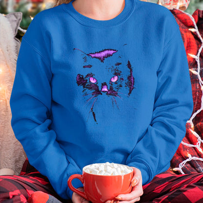 Cat Love Shirt, Funny Cat Lover Gift UnisexT-Shirt/Hoodie/Sweatshirt HLT00 - Cool Halloween Shirt Purple Cat, Witches Familiar, Cat_s Eye T-Shirt, Women, Black, X-Large