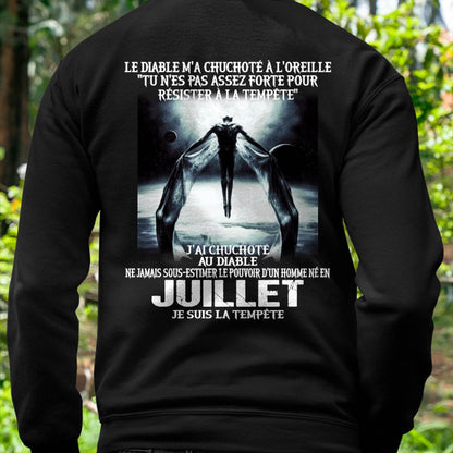 Je Suis la Tempête – Ne Jamais Sous-Estimer le Pouvoir d’un Homme Né en Juillet – T-Shirt Homme - LUAN07 (SKU26T-01160-07)
