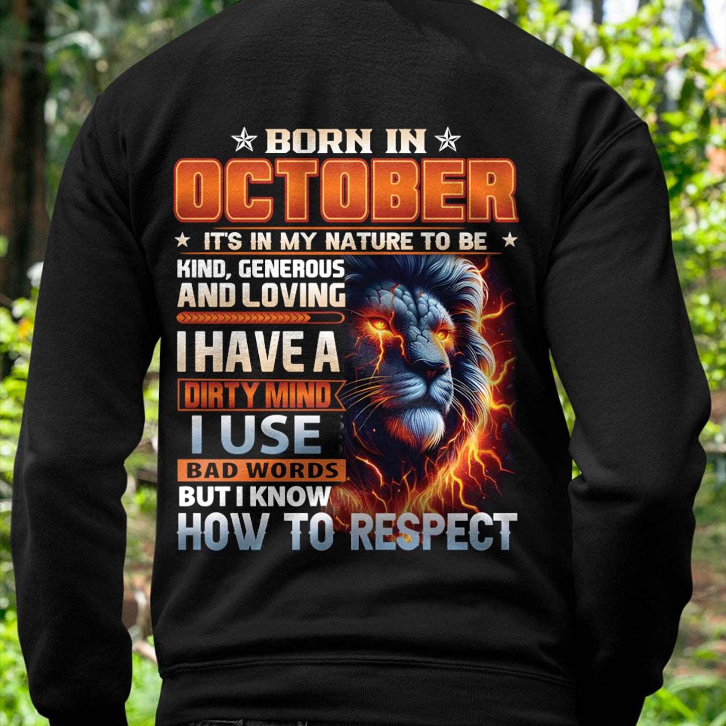 OCTOBER - DIRTY MIND BUT KNOWS RESPECT - BIRTHDAY T-SHIRT FOR MEN - LUAN10 (SKU08-84-10)