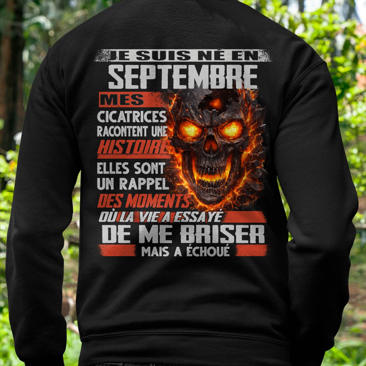 Je Suis Né en Septembre – Mes Cicatrices Racontent Une Histoire | T-Shirt Homme Fort - LUAN09 (SKU26T-01175-09)