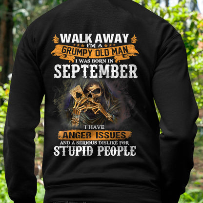 September - Grumpy Old Man T-Shirt – Perfect Gift For Men - LUAN09 (SKU09-89-09)
